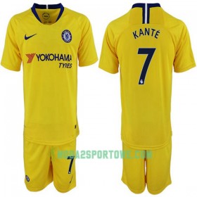 Koszulka Chelsea Kante 7 Dziecięcy Wyjazdowe Stroje Piłkarskie 2018-2019 Krótki Rękaw